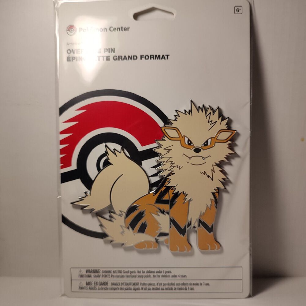 Pokemon Arcanine XL Oversize Enamel Pin Official Nintendo Collectible Lapel Pin